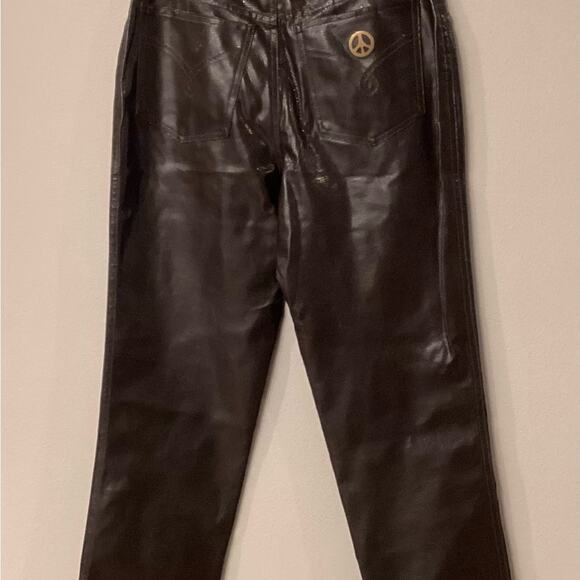 Moschino Vintage Pleather Brown Size 28 Pants in Excellent Preloved Condition! - Picture 4 of 6